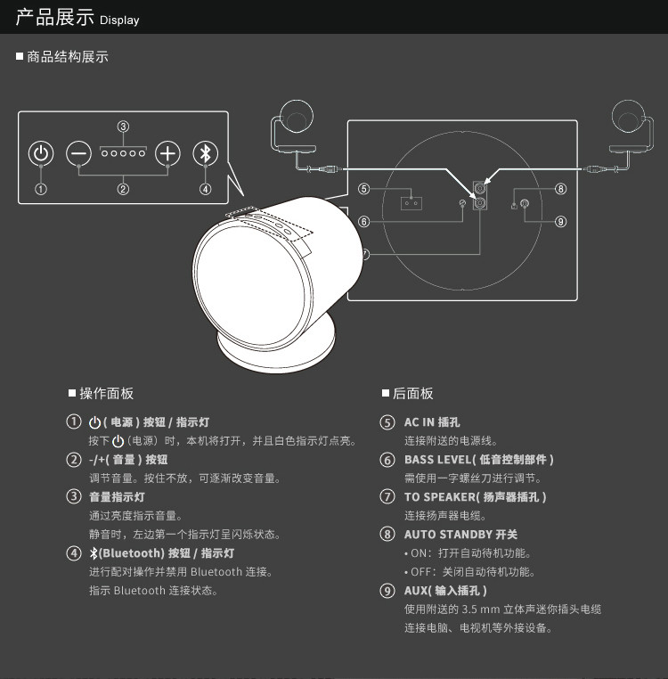 Yamaha/雅马哈NX-B150 迷你音响 2.1声道蓝牙有源音箱 电视电脑音箱 黑色