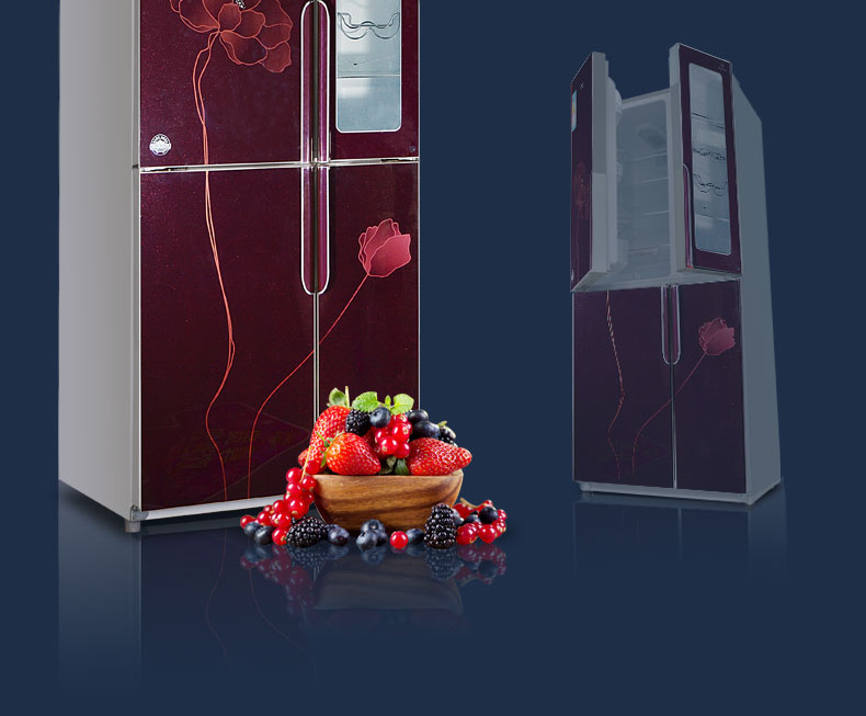 航天民生BCD-358C 四门冰箱 十字对开门冰箱