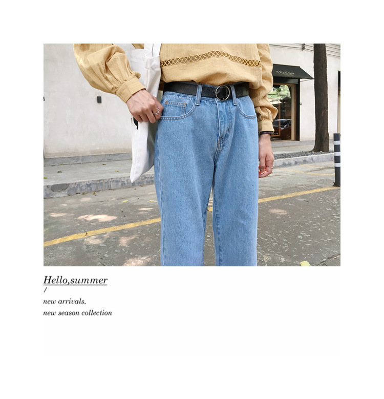 2017春装新款原宿风学生牛仔裤女宽松九分裤