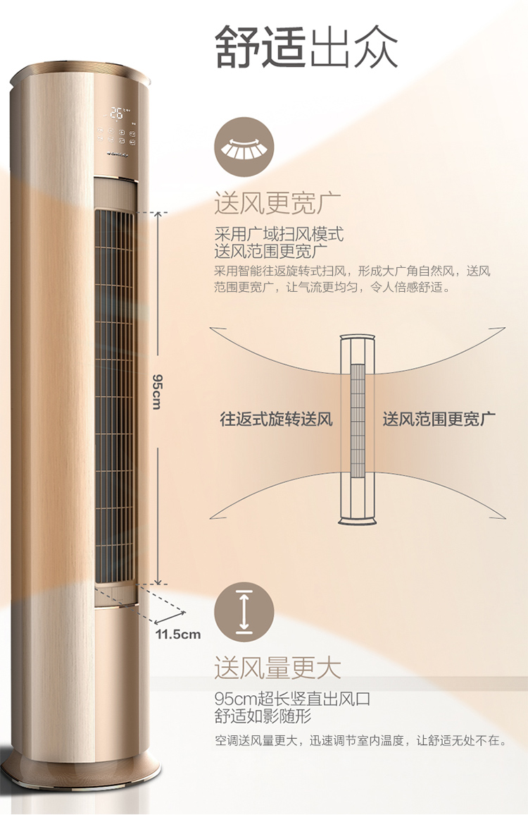 格力(gree)i铂-Ⅱ(wifi)2匹变频冷暖立柜式空调kfr-50lw/(50550)fnhaa