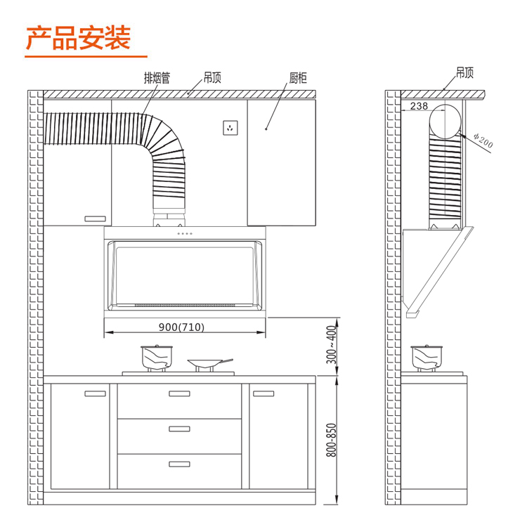 美的midea经济实用型侧吸式油烟机灶具套餐洗碗机三件套烟灶洗套装