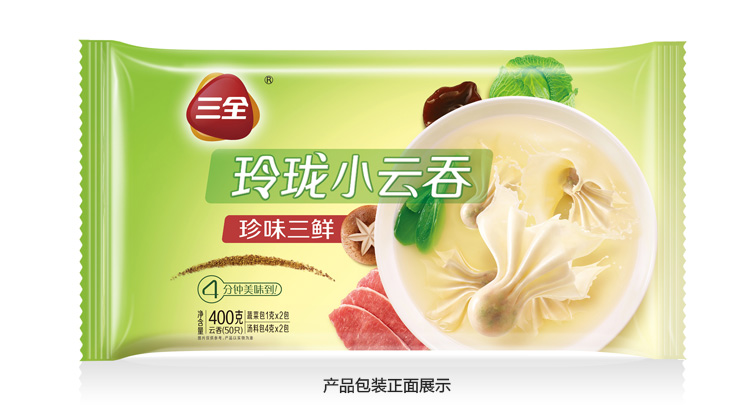 三全水饺/馄饨 三全珍味三鲜上汤小云吞400g【价格