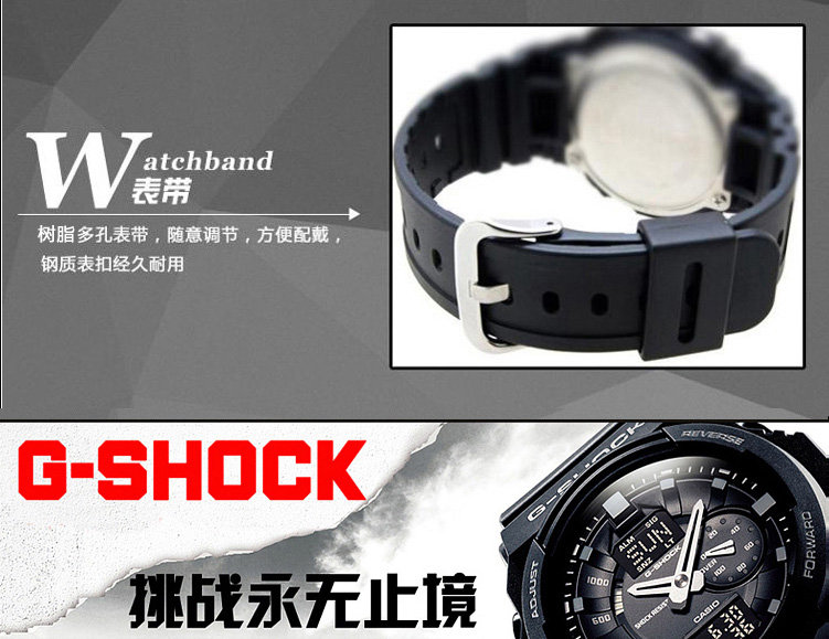 卡西欧(CASIO)手表G-SHOCK系列抗震运动时尚石英男表G-5600E-1 黑