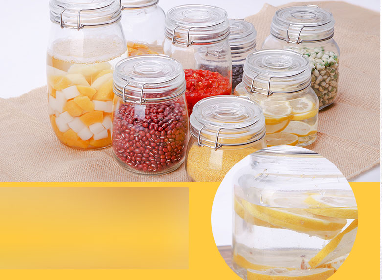 收纳玻璃密封罐蜂蜜柠檬玻璃储物瓶奶粉罐水果