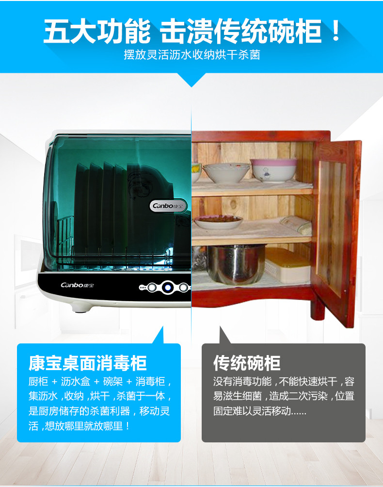 康宝(Canbo) ZTP30A-1厨立方 立式 卧式消毒碗柜