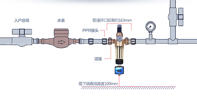 特洁恩tjn-sf-pg55中央全屋前置过滤器全自动反冲洗