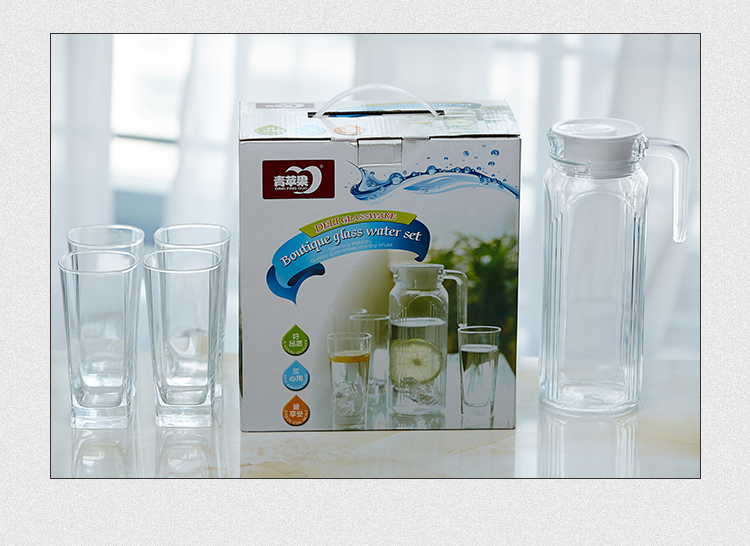 【苏宁超市】青苹果玻璃水具5件套EH1005-1-ES5103/L5 五件套EH1005-1-ES5103/L5