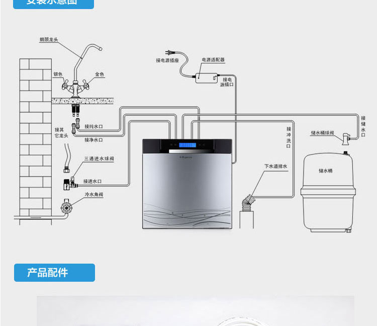 沁园(truliva)净水器qr-ro-05a净水套餐 沁园(qinyuan qr-ro-05a qy