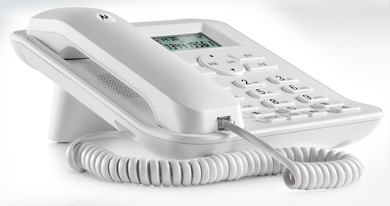 摩托罗拉(MOTOROLA)普通家用/办公话机来电显示电话机商务有绳座机CT410C(白色)