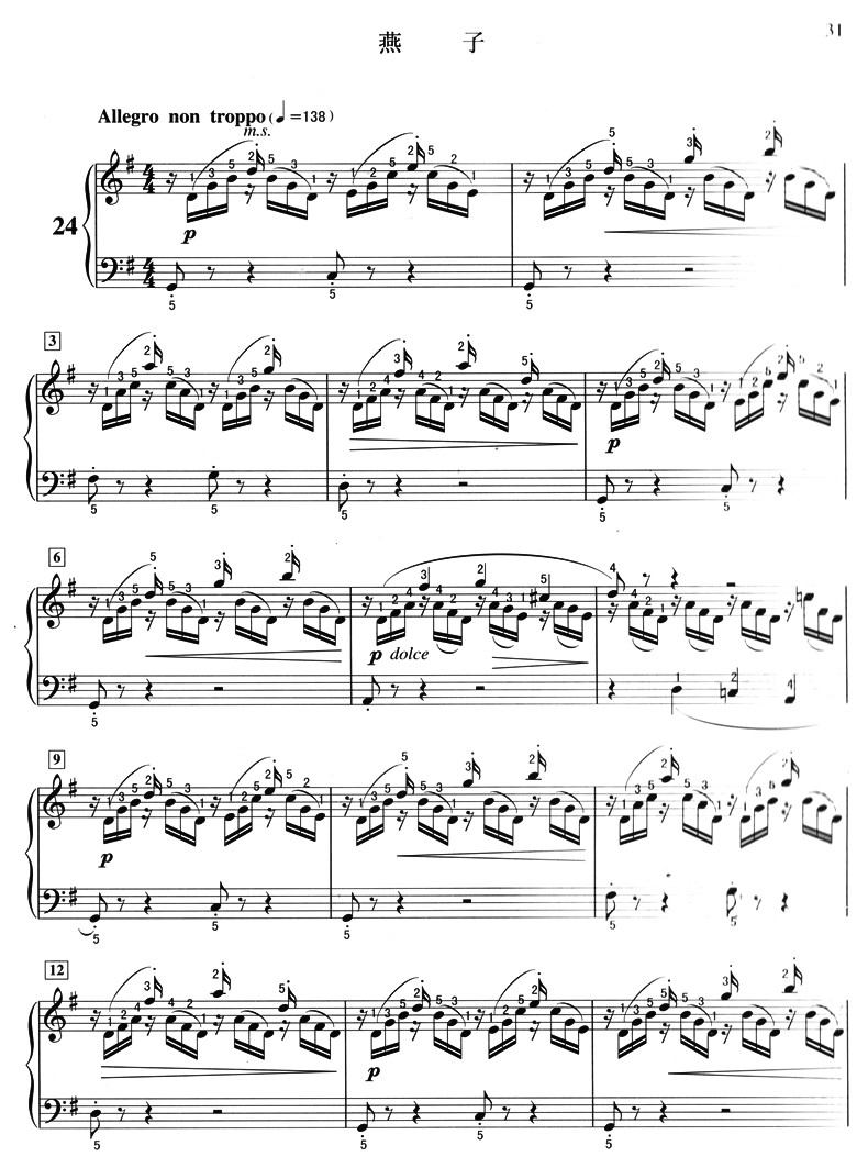 《布格缪勒25首钢琴进阶练习曲》【摘要图片