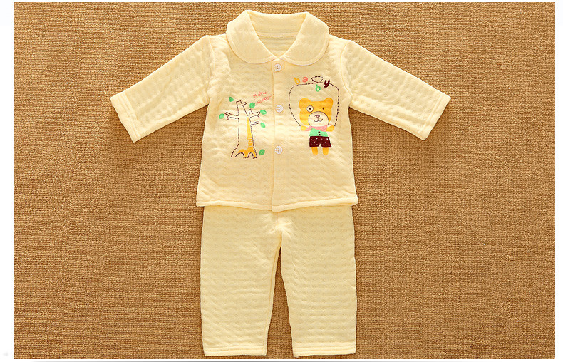 冬季加厚新生儿礼盒纯棉保暖满月宝宝衣服婴儿