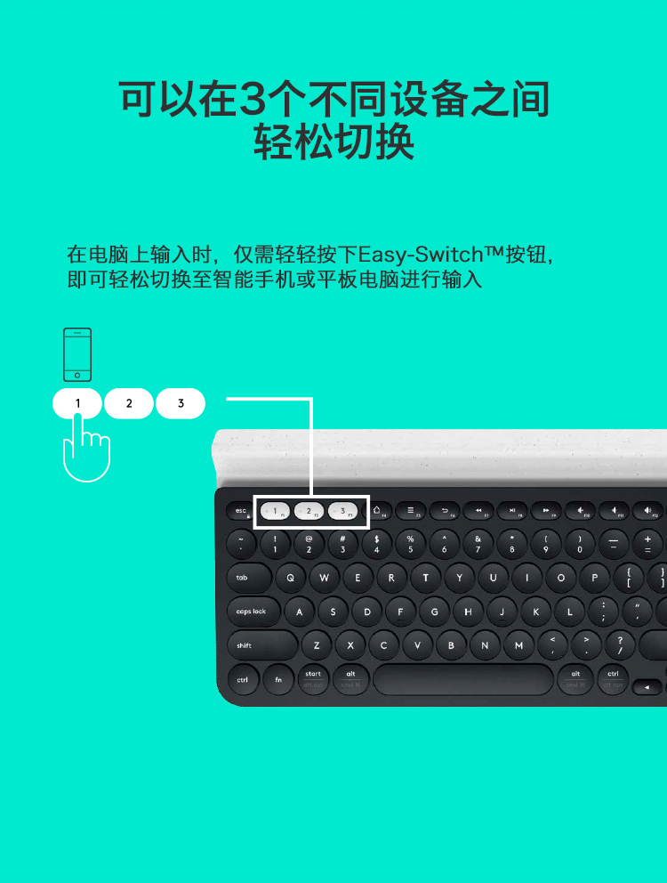 罗技（Logitech）K780蓝牙键盘（920-008032）