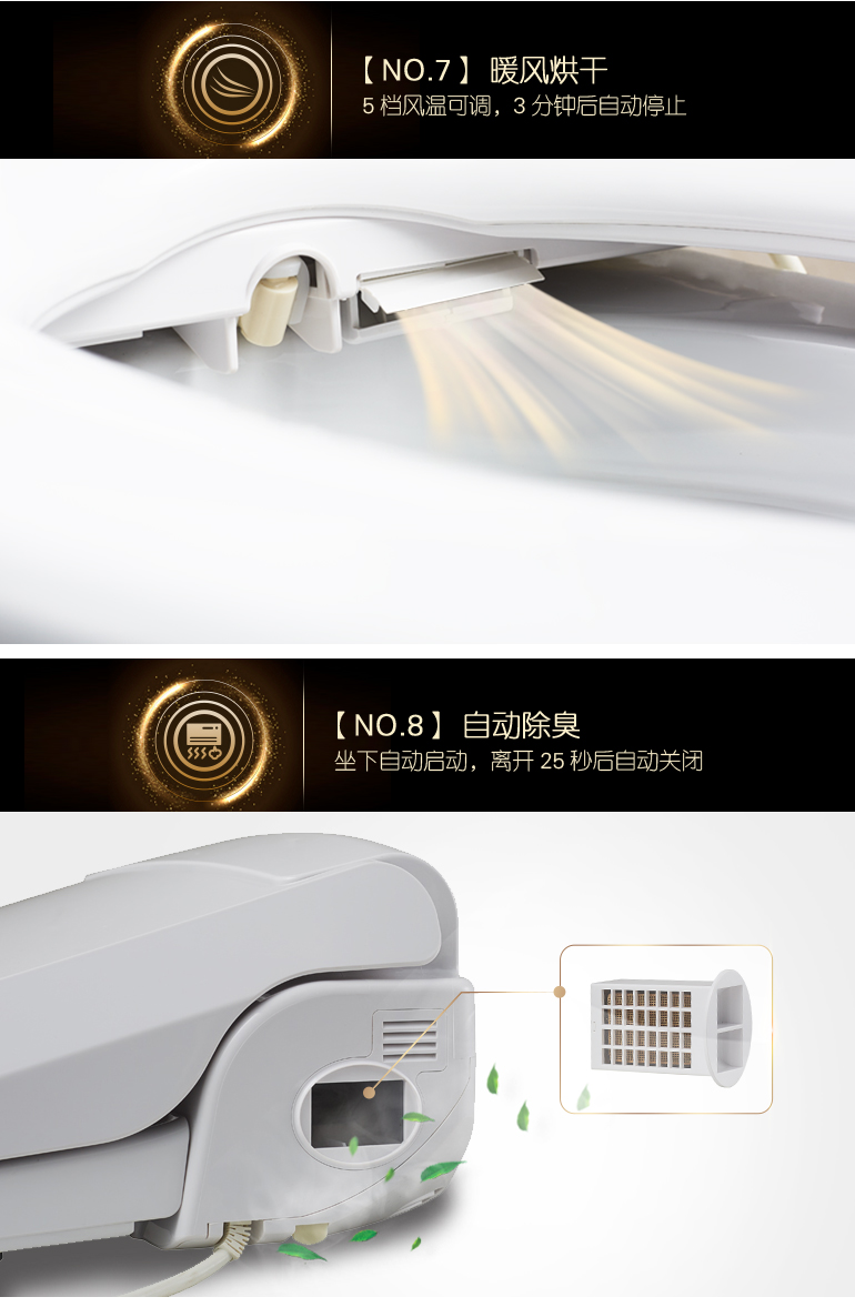 法恩莎智能马桶盖FGB015 白色