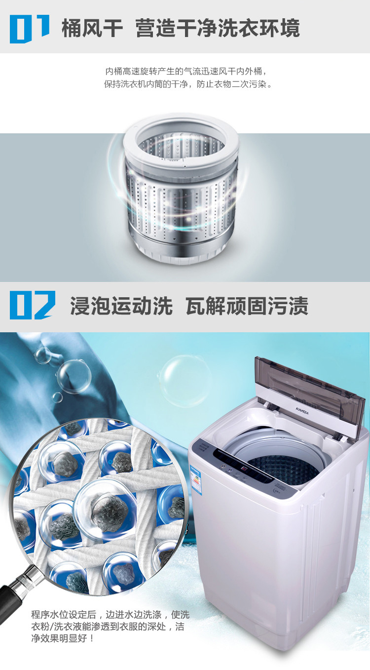 康佳洗衣机XQB62-526 康佳(KONKA)洗衣机 5
