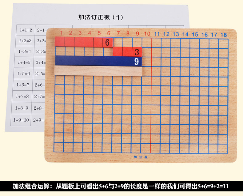 蒙氏数学教具儿童加减法教具蒙特蒙