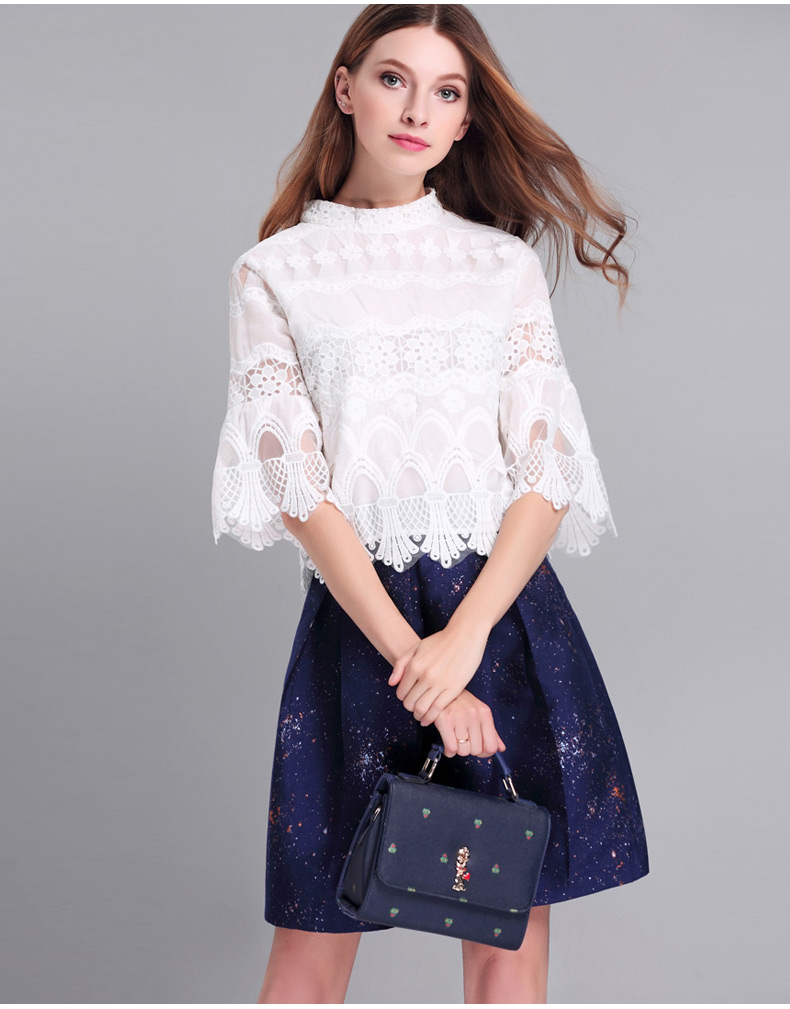 2017新春装女韩版蕾丝套装裙时尚气质 两件套