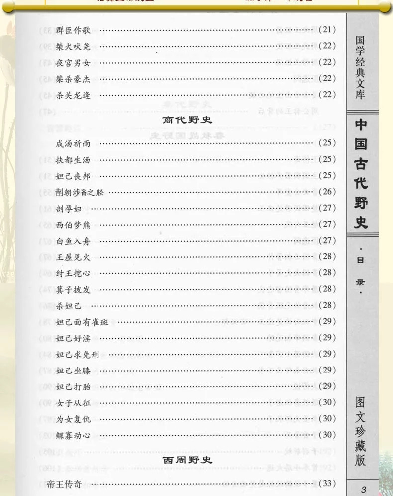 《中国古代野史 图文版精装中国古代史 历史书