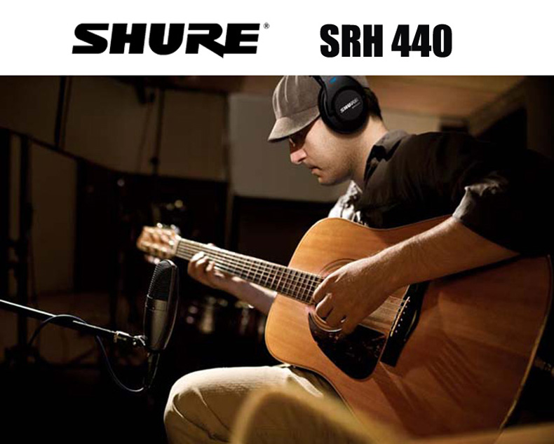 Shure/舒尔 SRH440 全封闭家庭录音室录音头戴降噪耳机