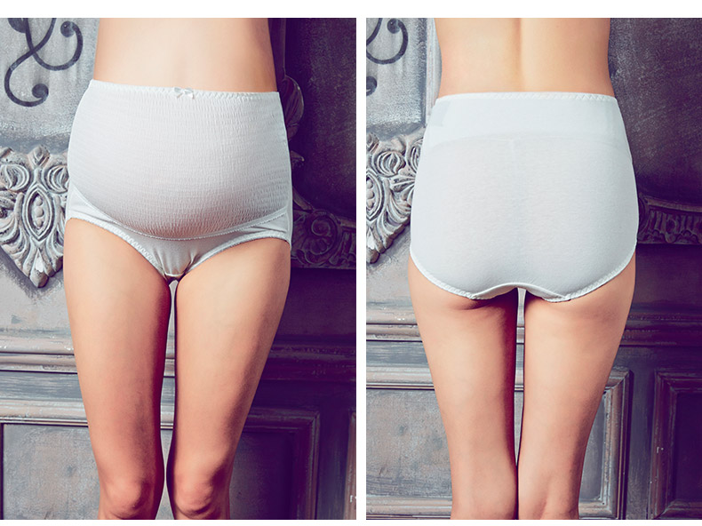 十月妈咪(octmami)孕妇大码高腰托腹内裤两条装 如图色两条装 L
