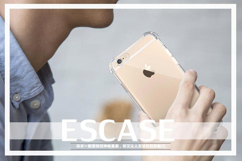 ESCASE 苹果6S Plus全包防摔手机壳 高透抗摔