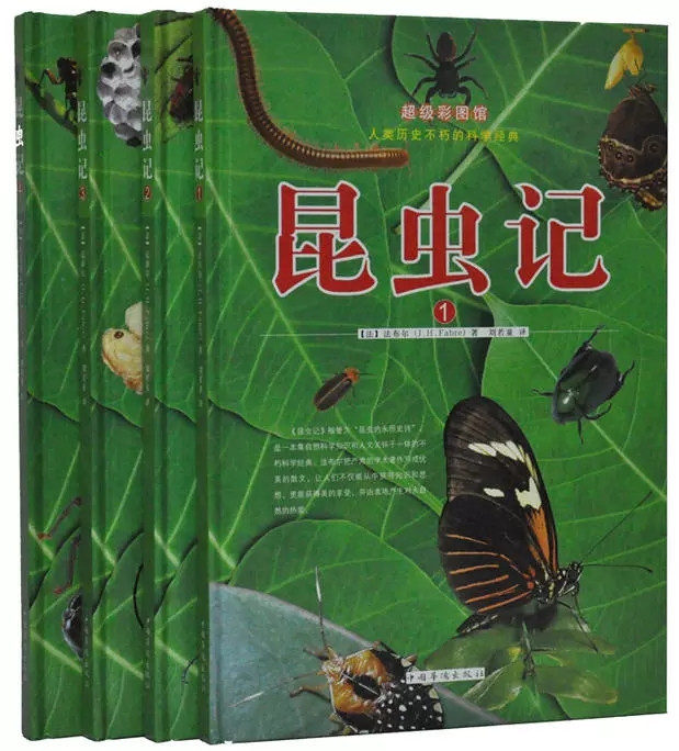 昆虫记 彩图版 精装全4册 教辅/经典实用昆虫记 青少年科普读物 定价