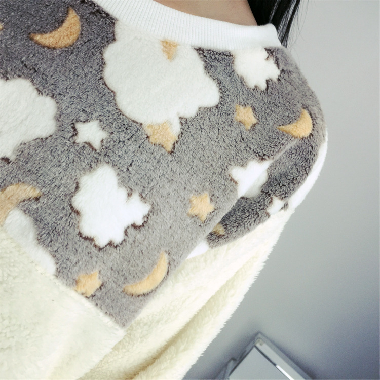 韩雪青青2016新款保暖打底加绒圆领毛衣女上