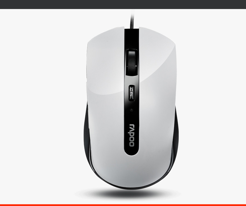 雷柏（Rapoo）N3600 有线光学鼠标 红色 红色