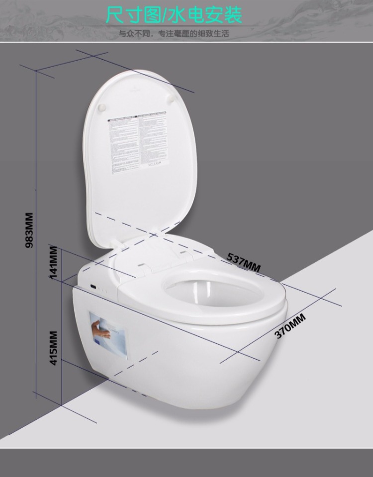 德国唯宝卫浴智能一体坐便器560050r1马桶v02cl601智能盖板 挂厕