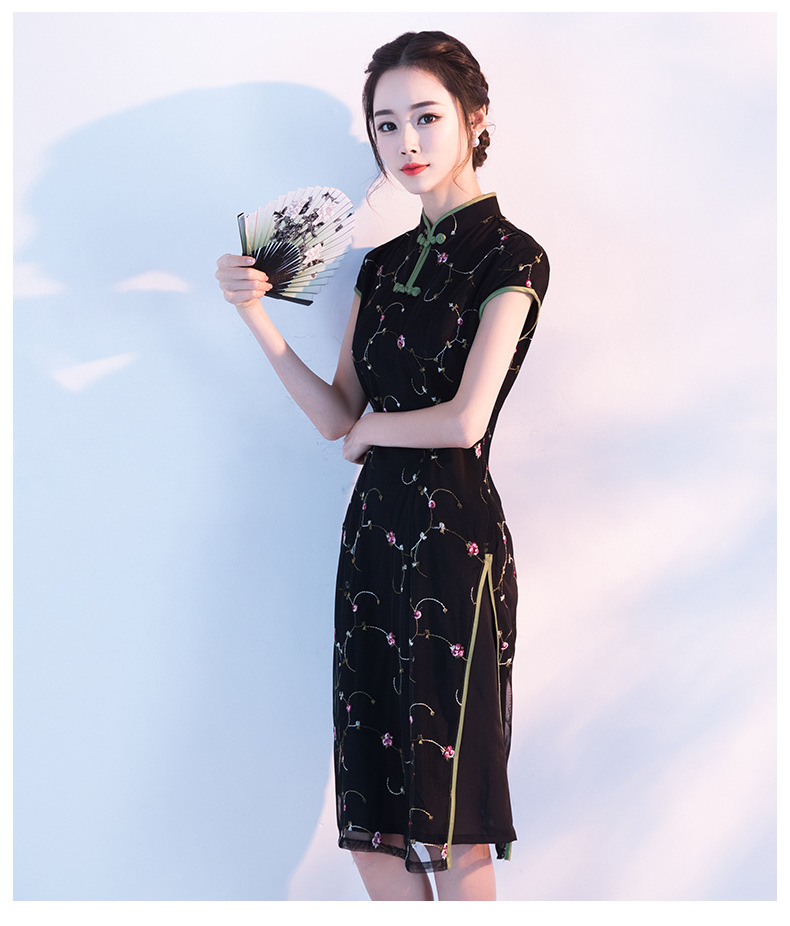 少女旗袍春款2018新款时尚中国风短款学生韩版日常改良夏季连衣裙