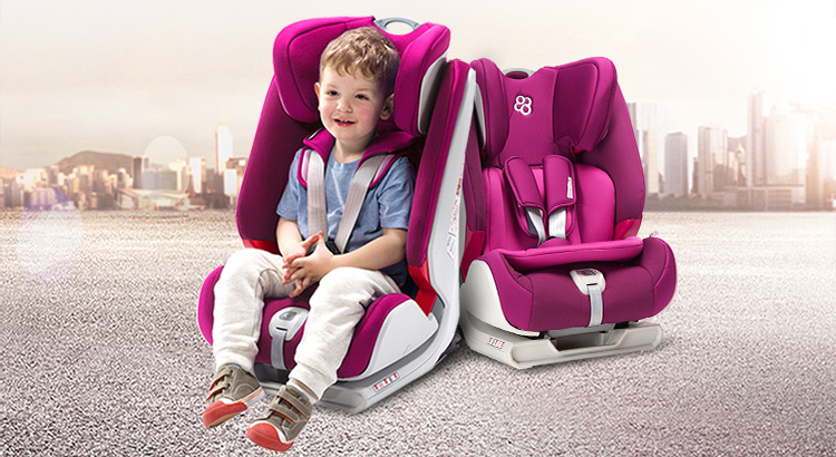 Babyfirst海王盾舰队R501A汽车儿童安全座椅I，II，III/适合9-36kg（约9个月-12岁） 石榴紫