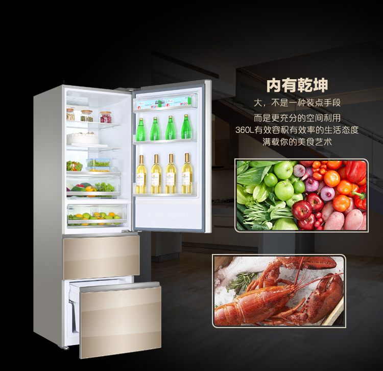 Casarte冰箱BCD-360WDCAU1