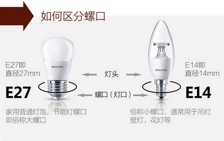 飞利浦LED灯泡经济型 3.5W 暖光3000K黄光[两只装]