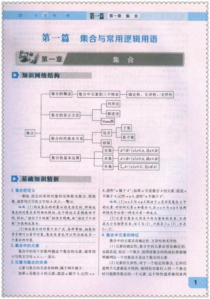 《高中数学教材知识资料包 万向思维解读知识