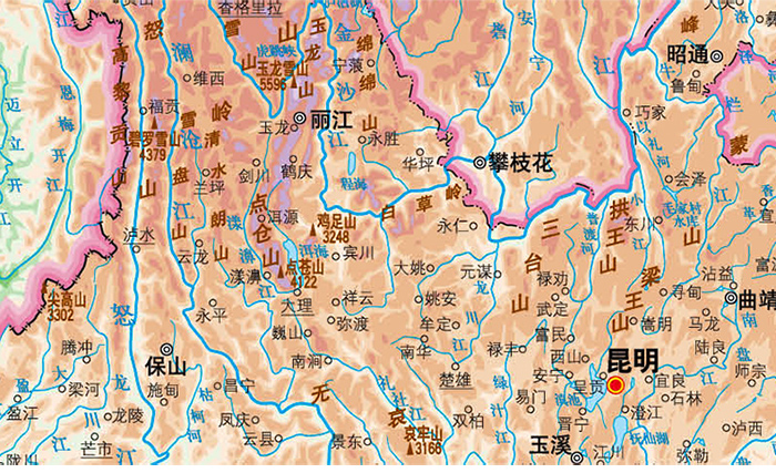 中华人民共和国分省系列地图·云南省地图(折叠袋装)