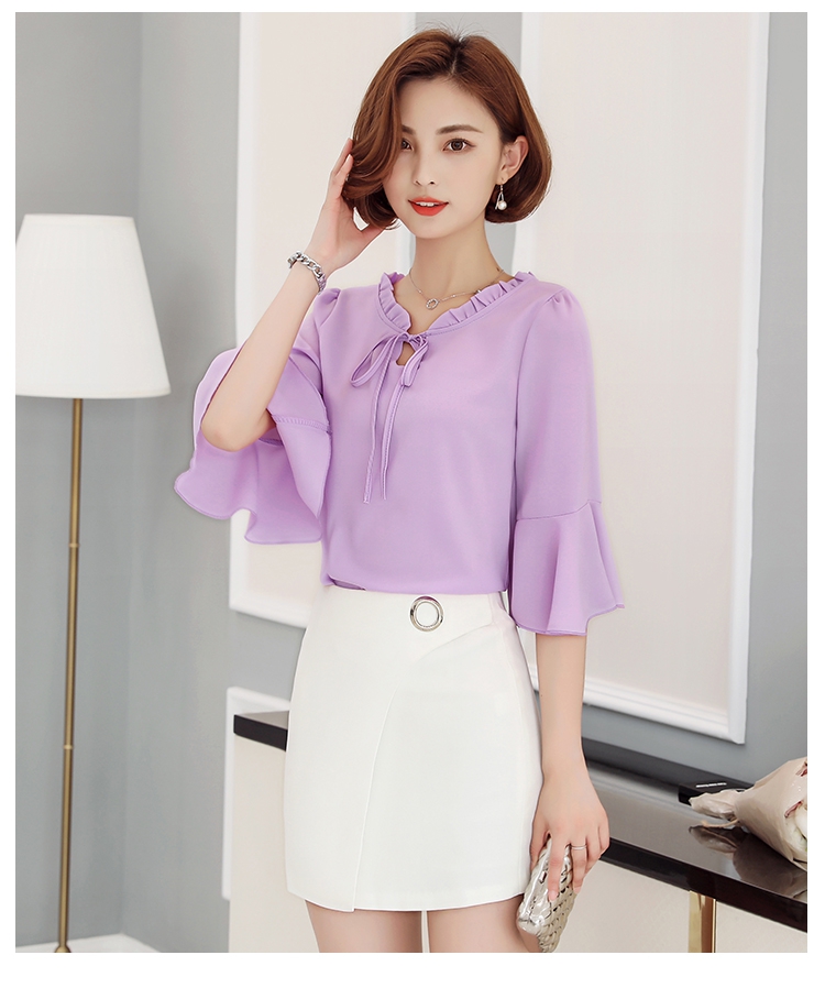 OPZC新款夏妈妈雪纺衫40岁30中年人女上衣服