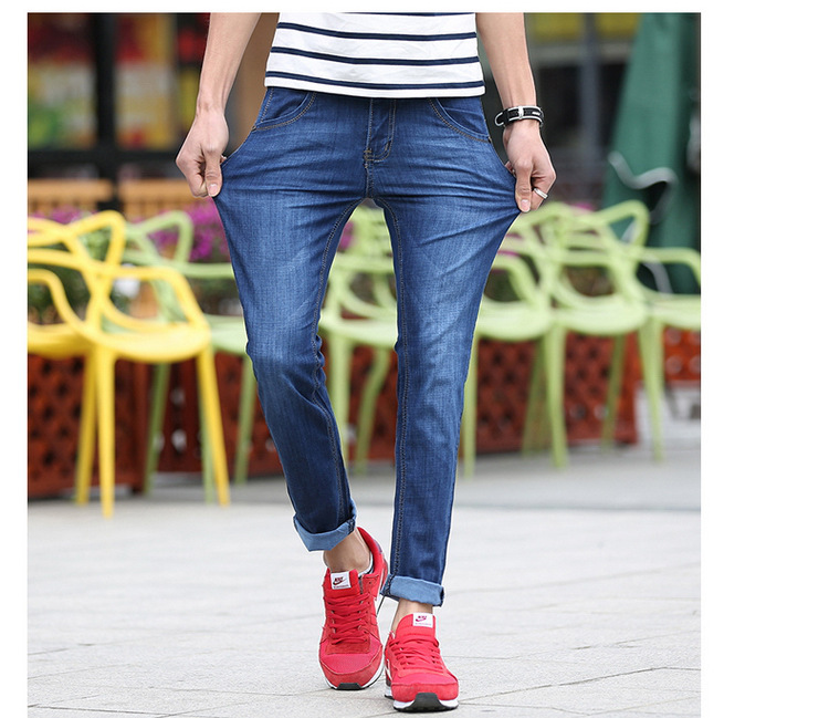 魅言魅语2017男牛仔裤春季潮流2017直筒百搭