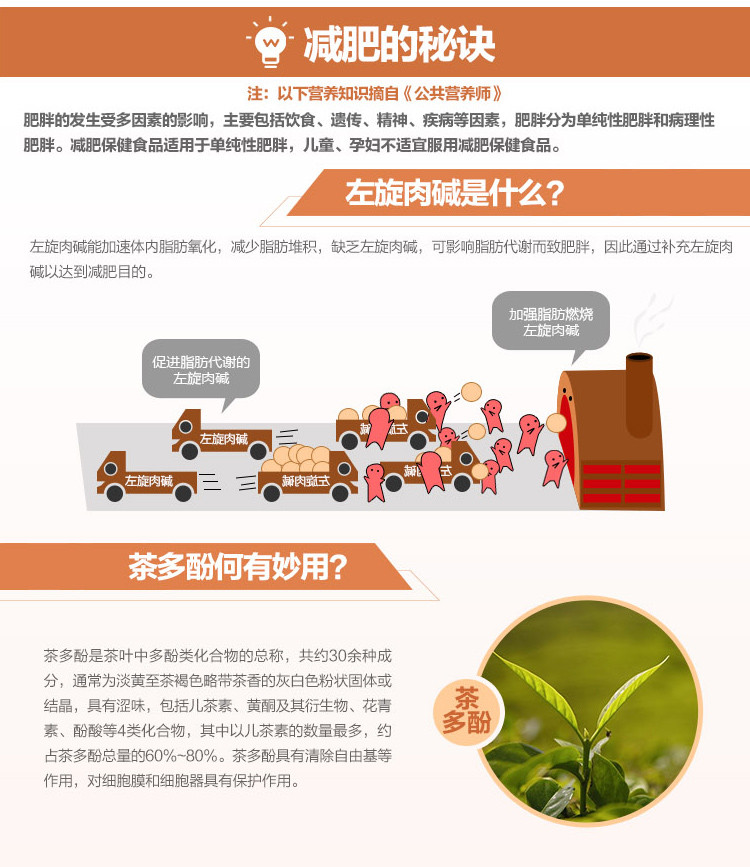 【汤臣倍健官方旗舰店】汤臣倍健左旋肉碱茶多