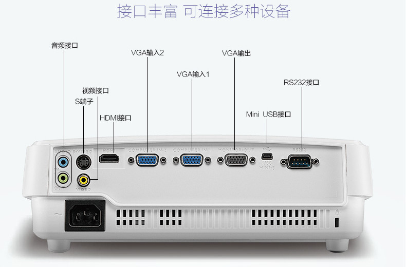 明基（BenQ）AX538N 办公 投影机 投影仪（XGA分辨率 3300ANSI流明 HDMI）
