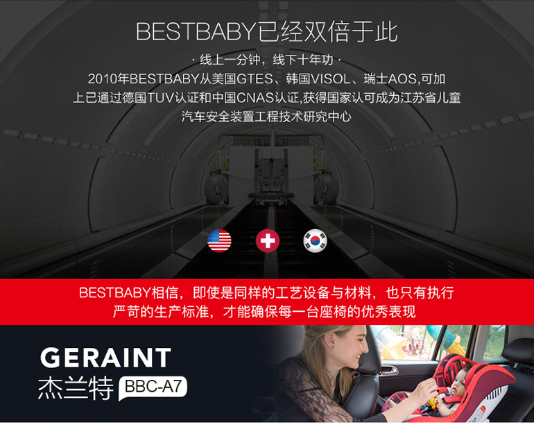 佰佳斯特（BESTBABY）汽车儿童安全座椅ISOFIX接口 BBC-A7（0-4岁）360°旋转 绿色祖玛石