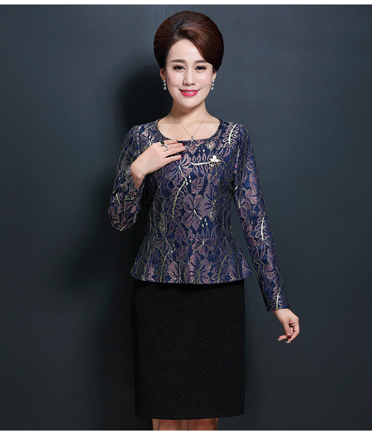 余果贝尔中老年女装秋装连衣裙0-50岁中年妈妈