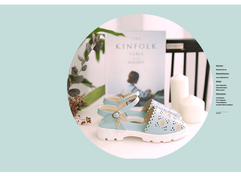 春夏单鞋2017韩版甜美学生平底包头女鞋一字