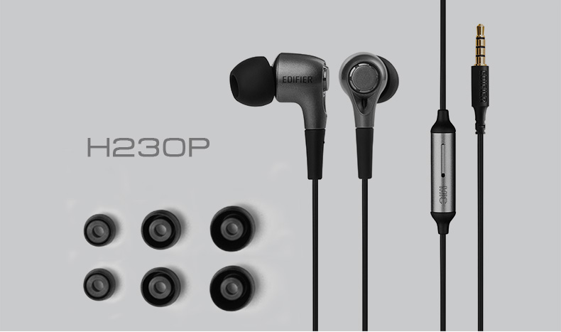 Edifier/漫步者 H230P 入耳式手机 耳机 酷黑色