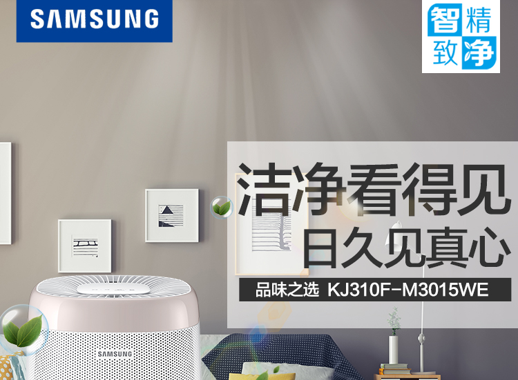 三星 (SAMSUNG)空气净化器KJ310F-M3015WE 高效除霾 去异味 花粉甲醛 适用22-37平方米