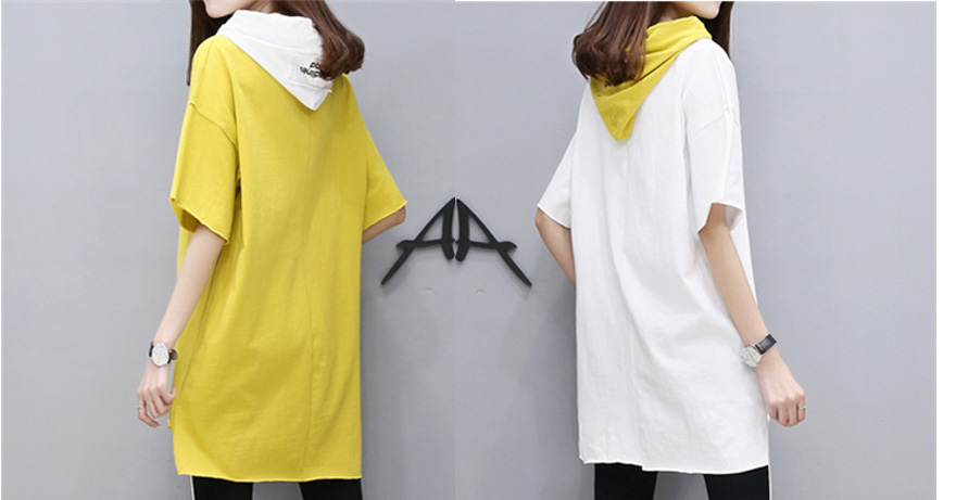 2017夏季新款休闲短袖中长款纯棉T恤裙时尚大