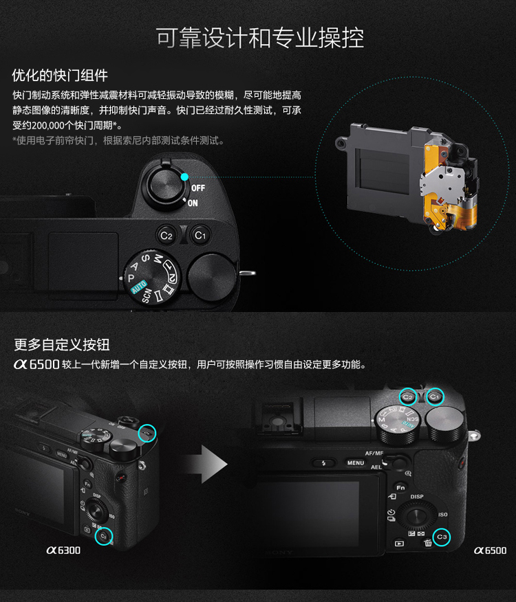 Sony/索尼 ILCE-6500机身+七工匠25F1.8镜头 微单相机 索尼微单a6500 FW50 索尼A6500