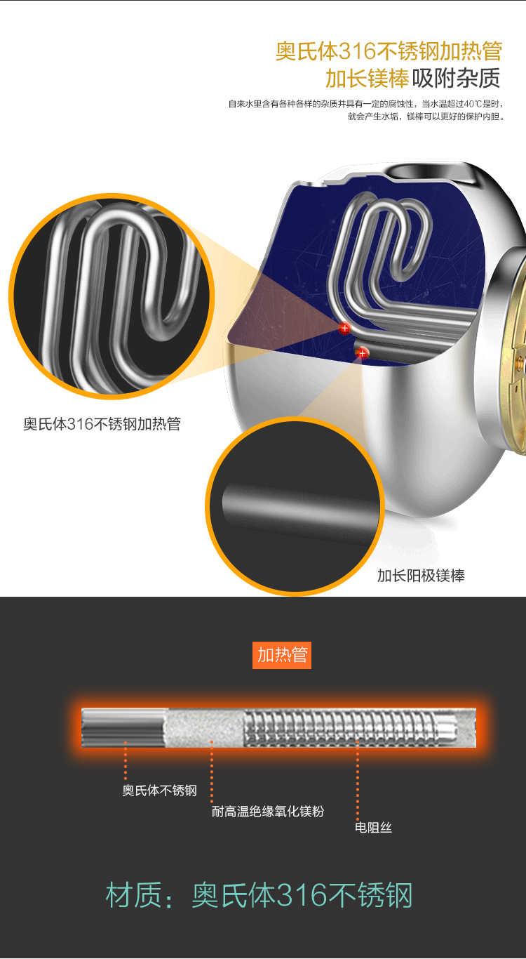 惠而浦电热水器ESH-6.5MU1(上出水)