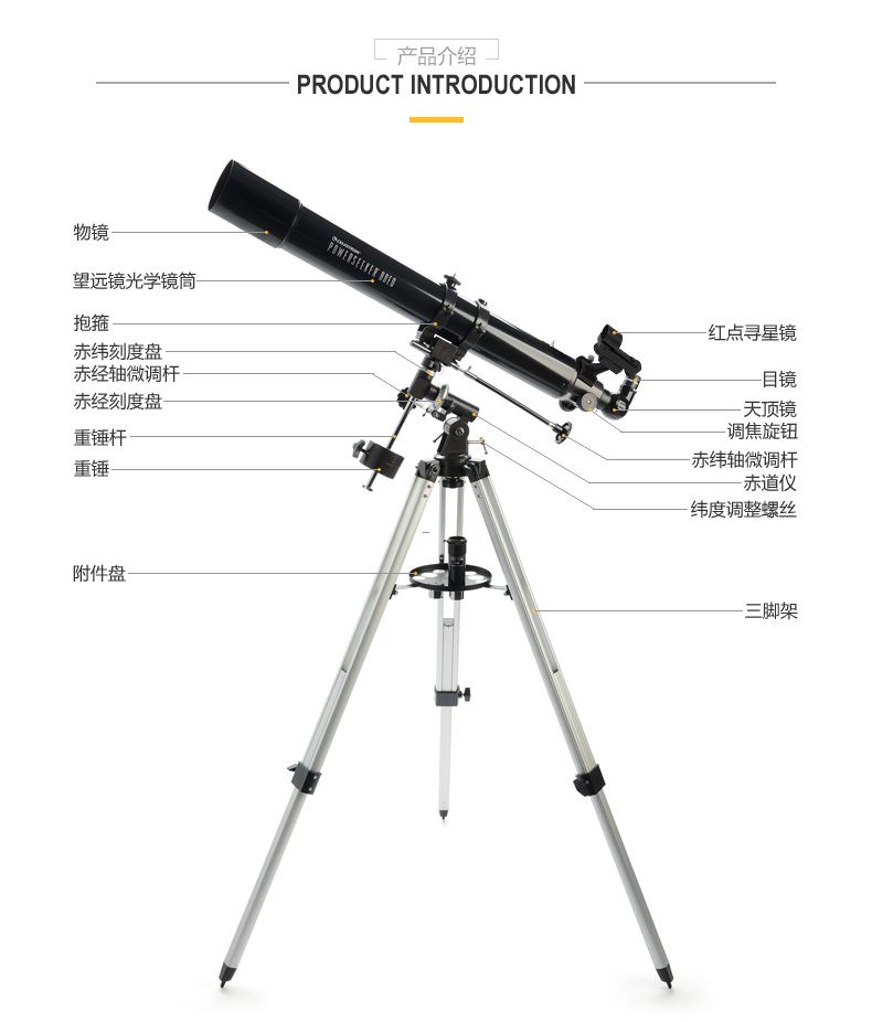 星特朗80dx增强版天文望远镜高清镀膜全正像天地两用80eq升级版