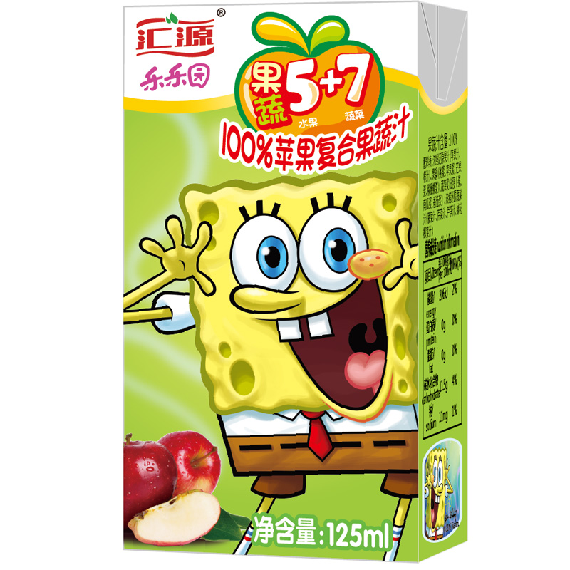 汇源100%苹果复合果蔬汁125ml*20盒 （儿童专属）礼盒