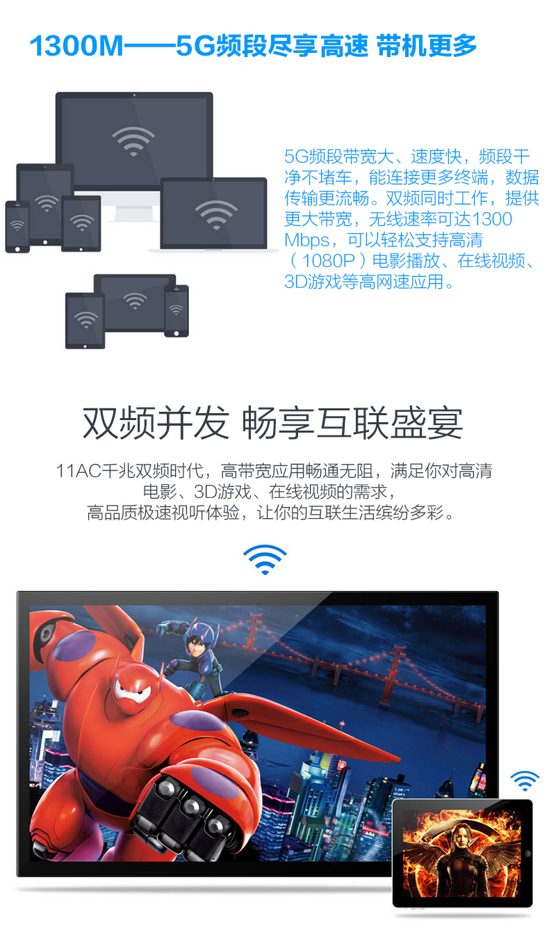 TP-LINK TL-WDR7300 1750M双频无线路由器