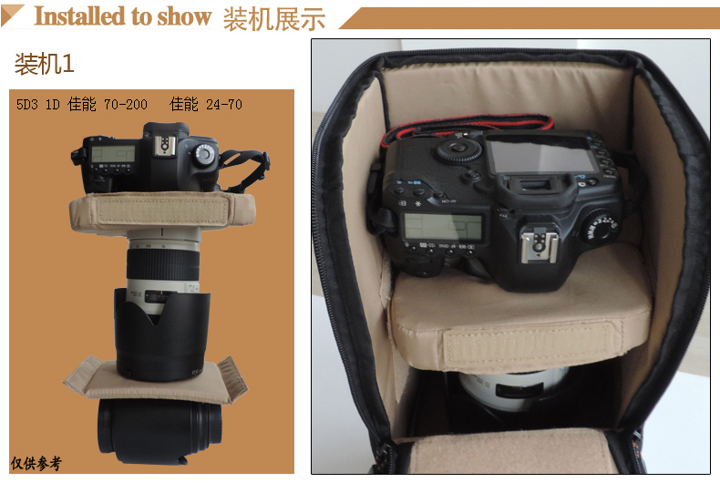 宝罗BL-1209 单反相机包 摄影包单肩适用D4 D3 1DX+150-600mm三角包黑色